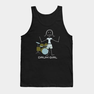 Funny Womens Drum Girl Tank Top